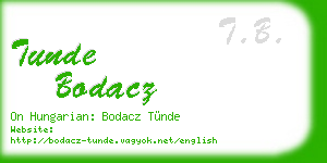 tunde bodacz business card